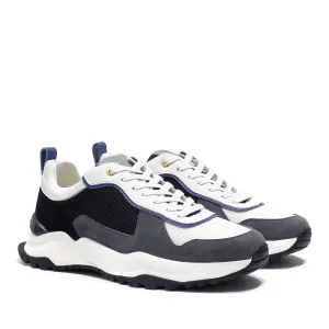 Android Homme - Leo Carrillo Trainers in White Navy Suede Mesh