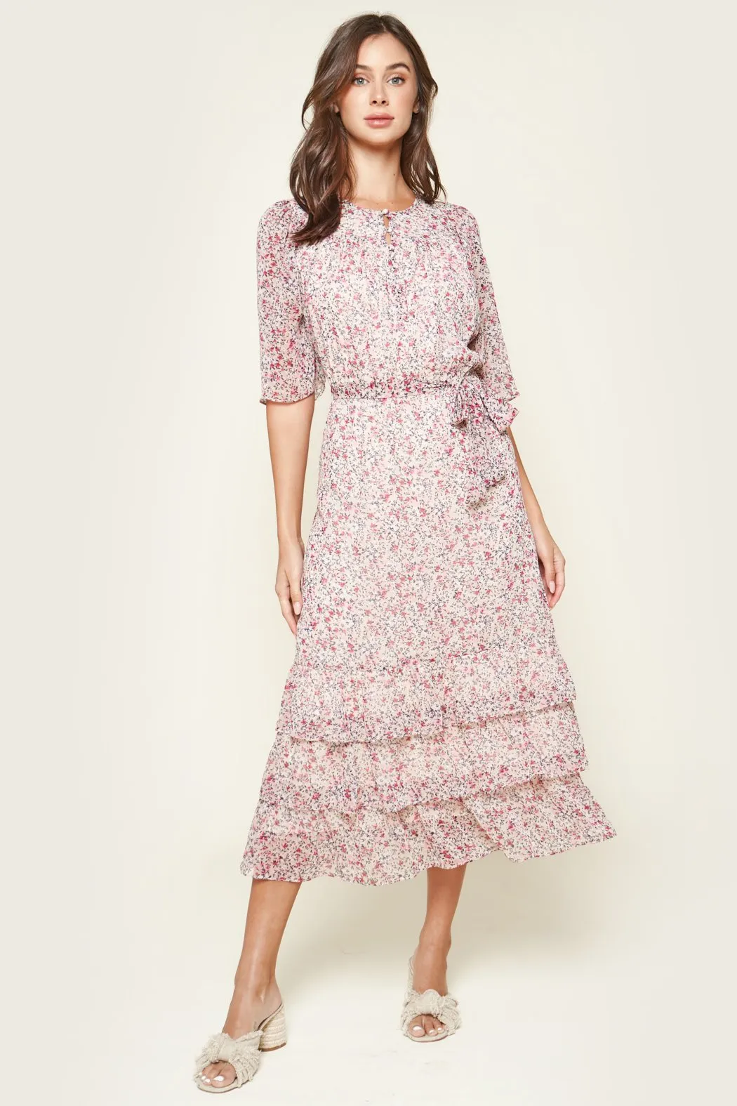 Arlene Floral Midi Dress