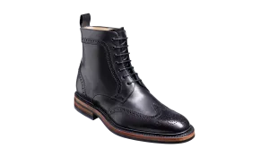 Barker Calder Rugged Wind Cap Boot- Black Calf