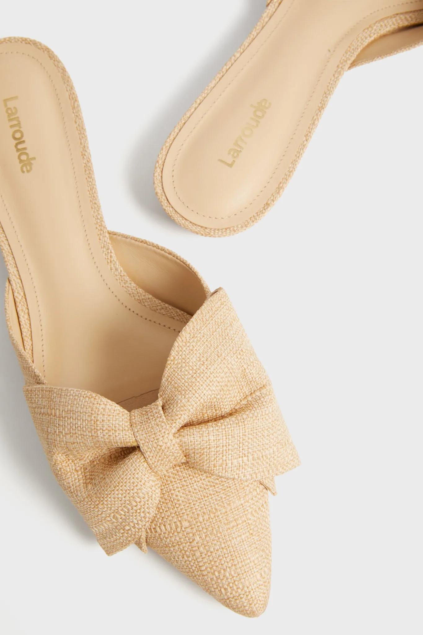 Beige Raffia Elle Flats