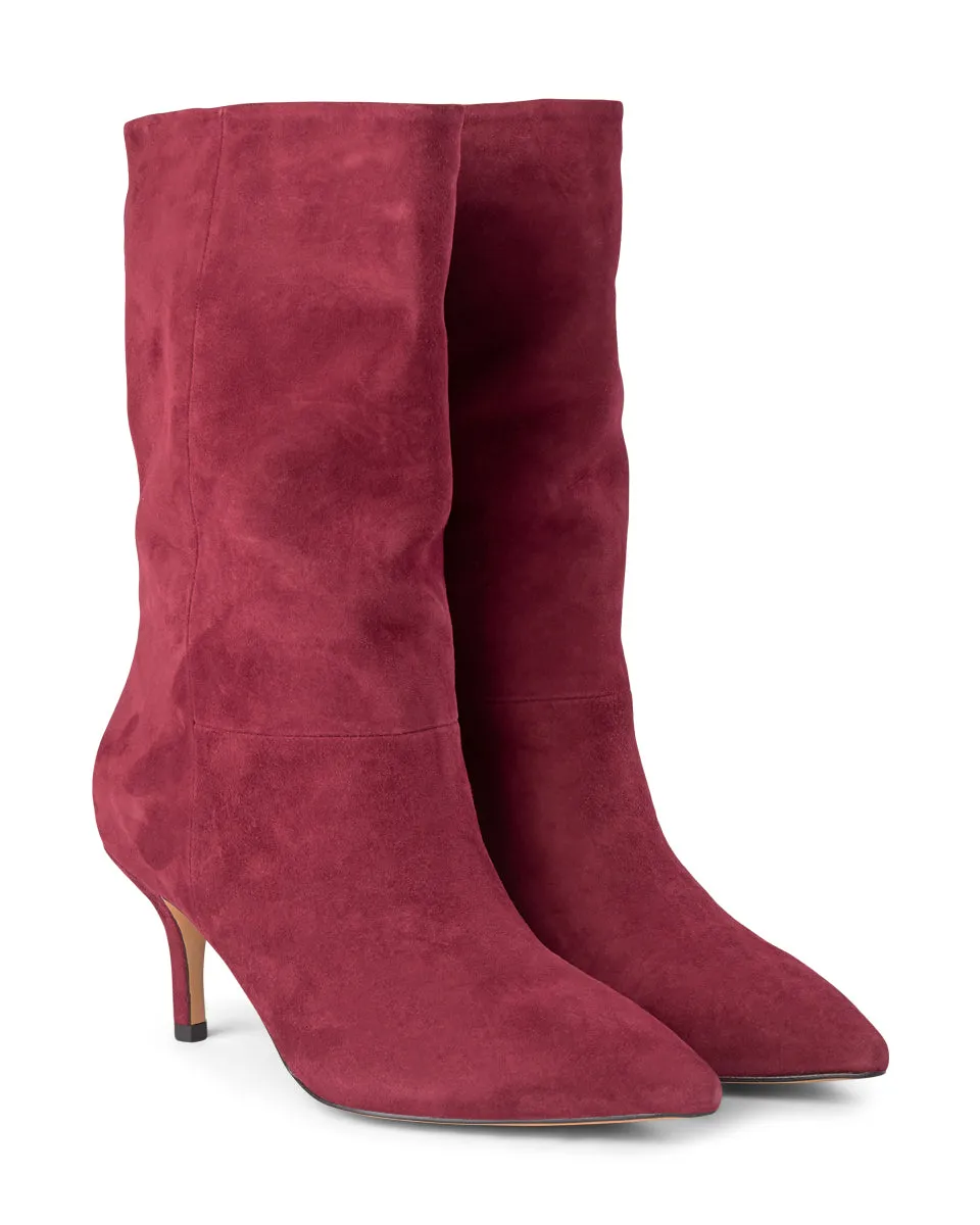 Bergit boot suede - BORDEAUX