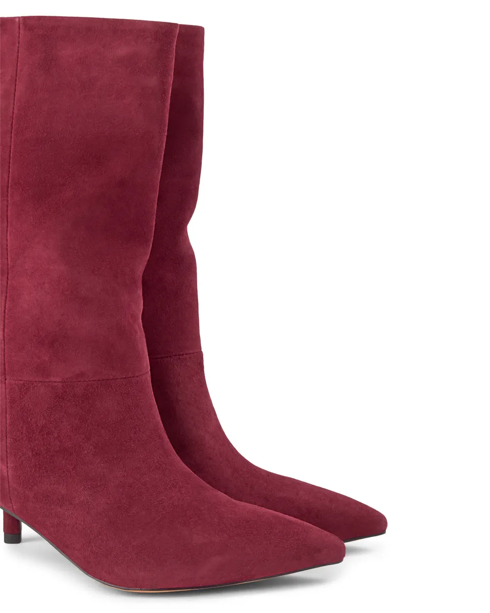 Bergit boot suede - BORDEAUX