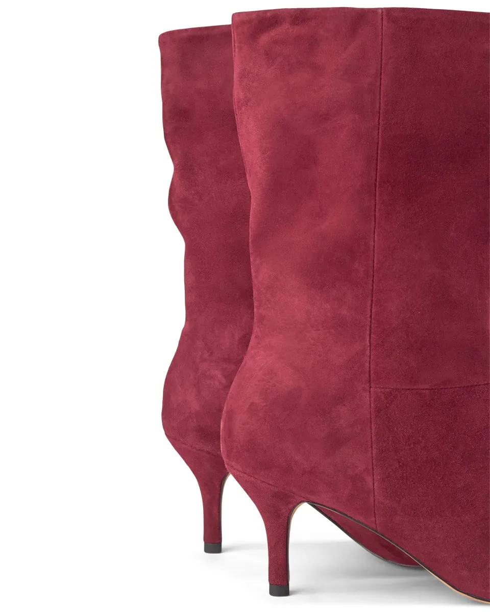 Bergit boot suede - BORDEAUX