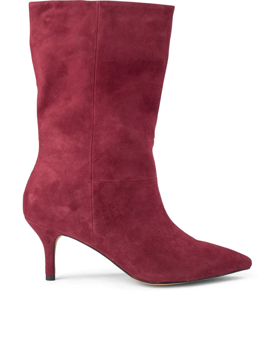 Bergit boot suede - BORDEAUX