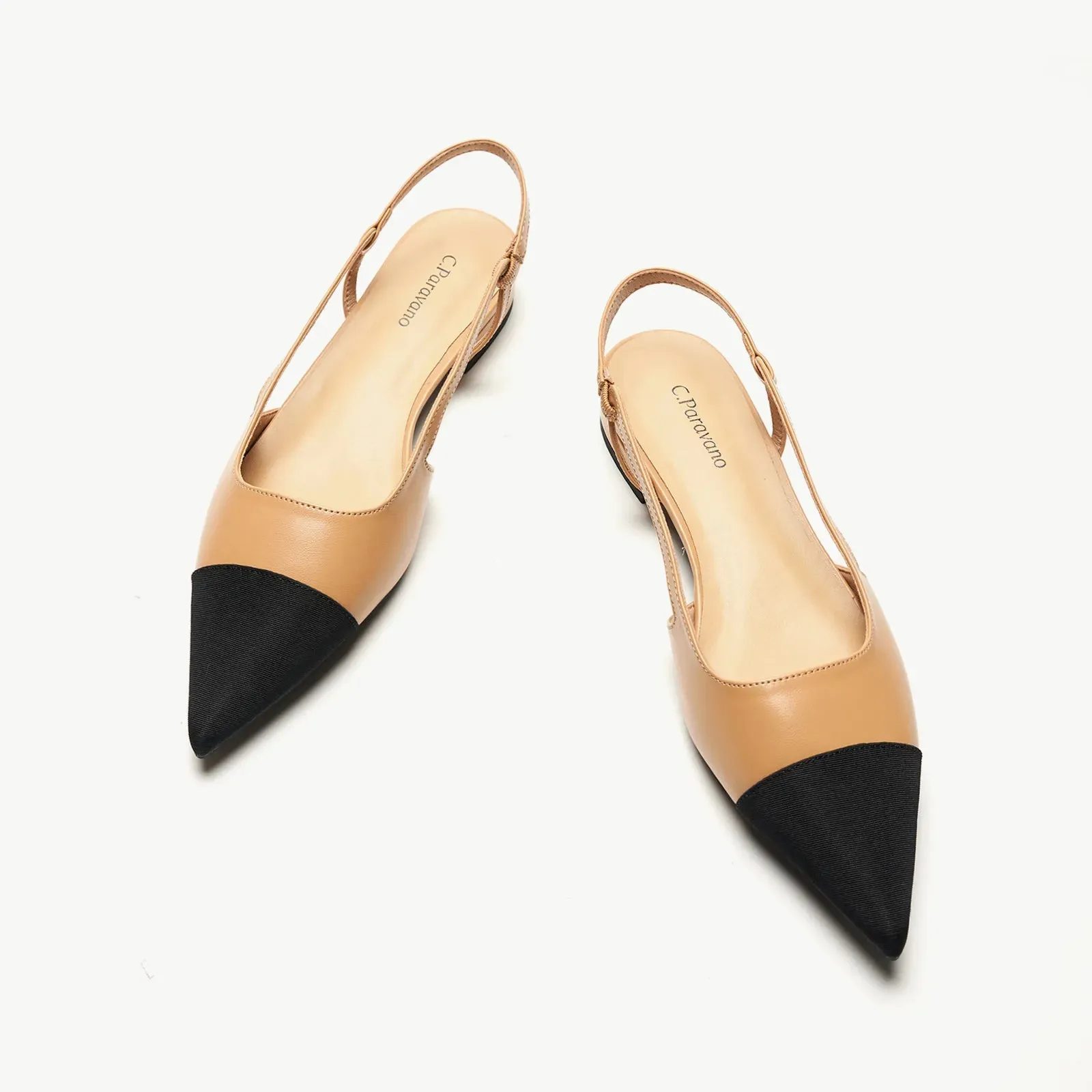 Cap-Toe Slingback Flats (Freya)