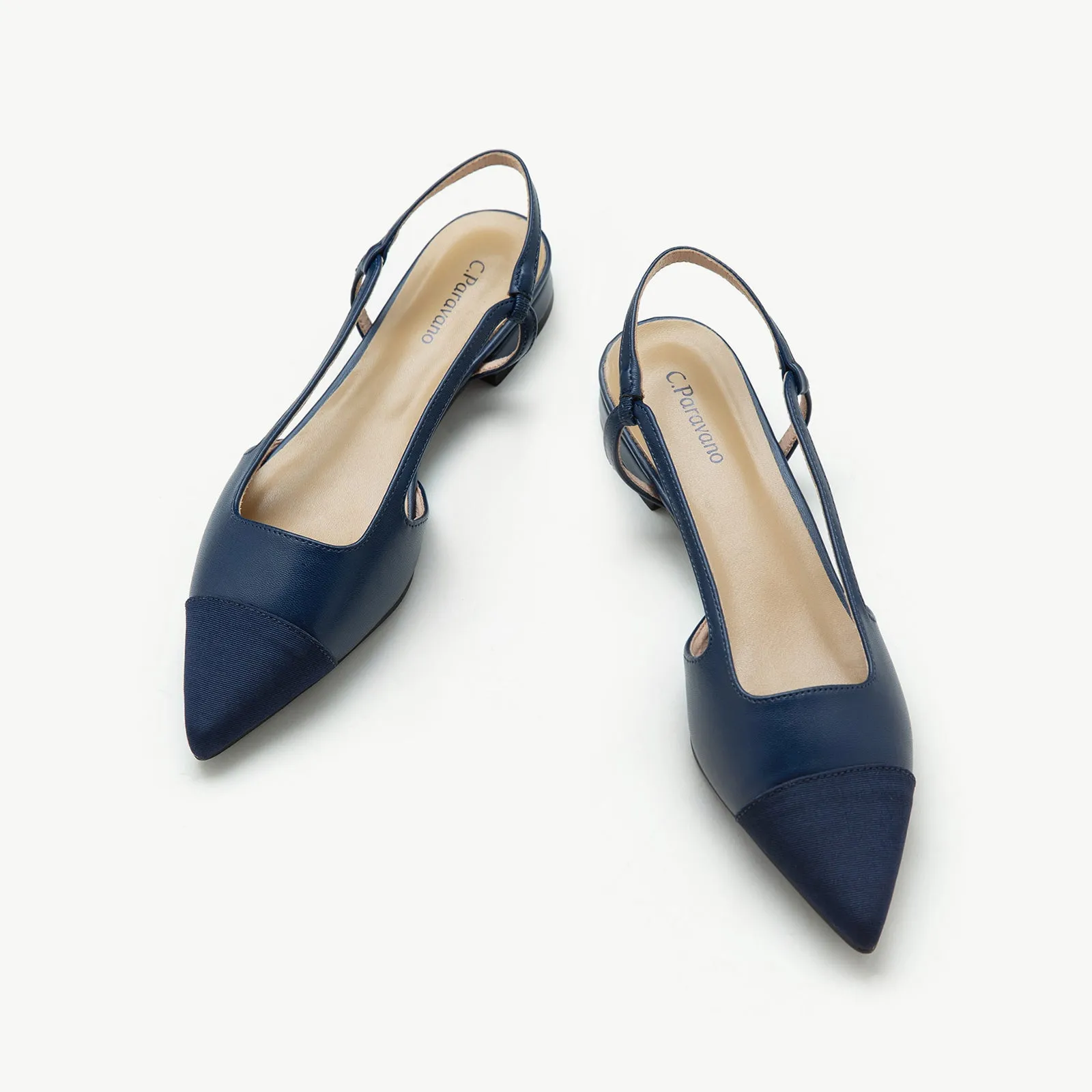 Cap-Toe Slingback Flats (Freya)