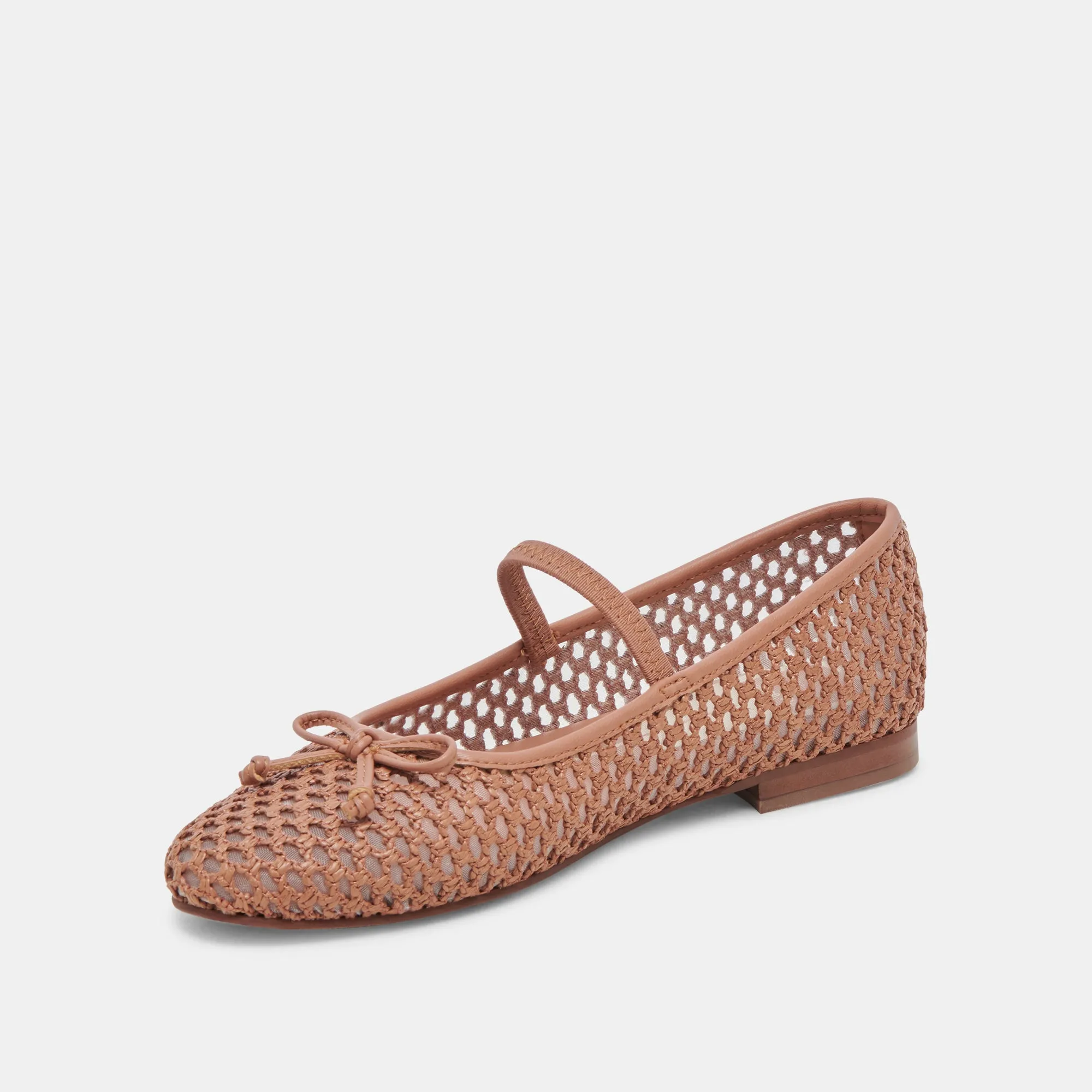 CARIN RAFFIA BALLET FLATS CIDER RAFFIA