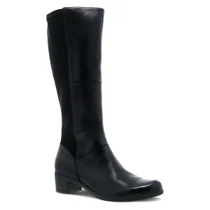 Celestine Burnished Nubuck Tall Boot in Black