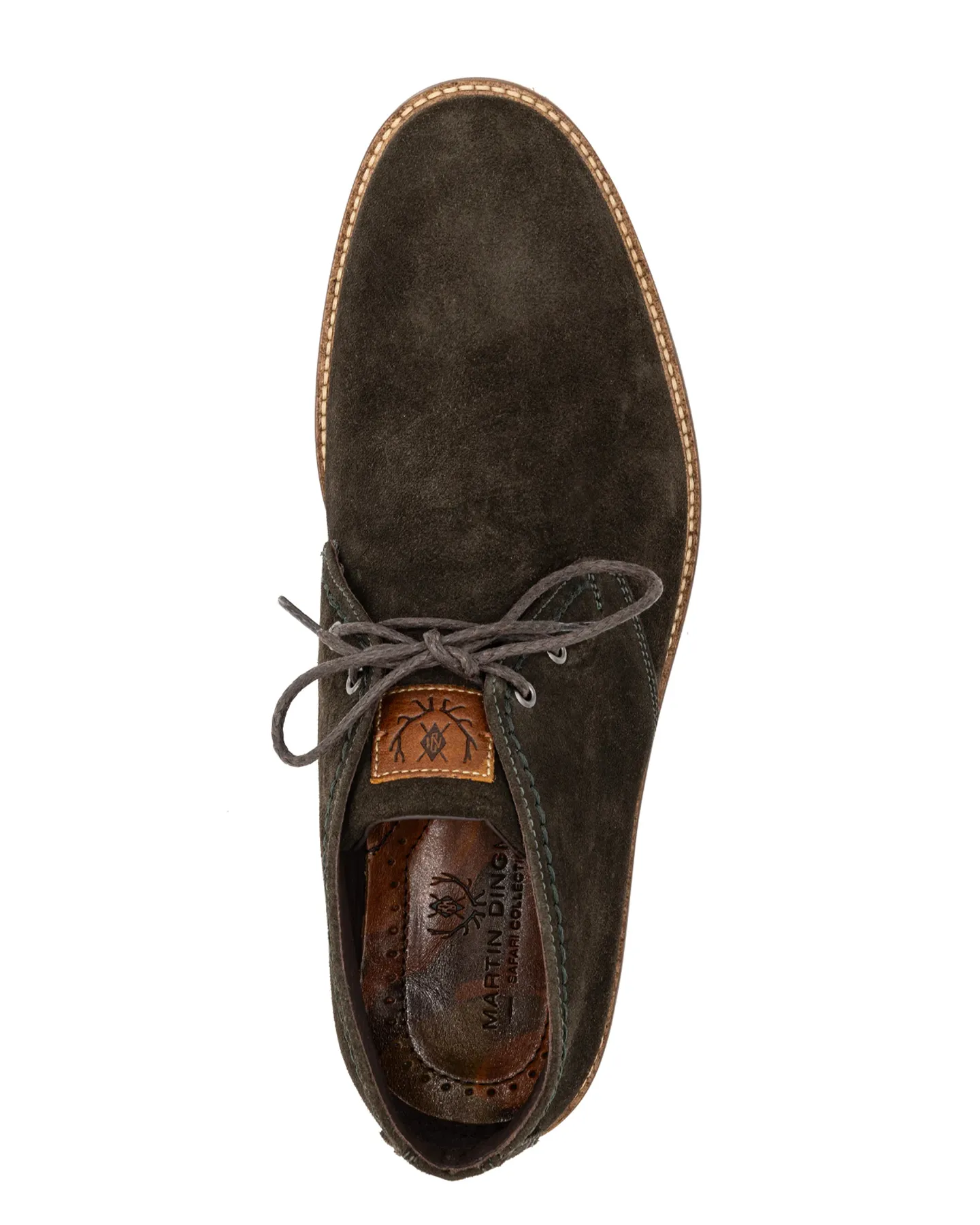 ERNEST SUEDE SAFARI WILD AFRICAN KUDU CHUKKA BOOT - EVERGREEN