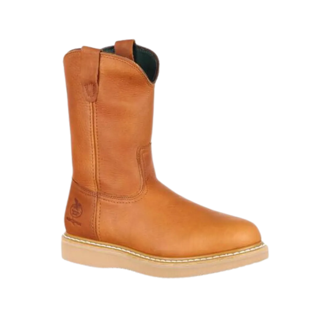 Georgia Boot Men's Wedge Work Wellington Barracuda Gold Boots