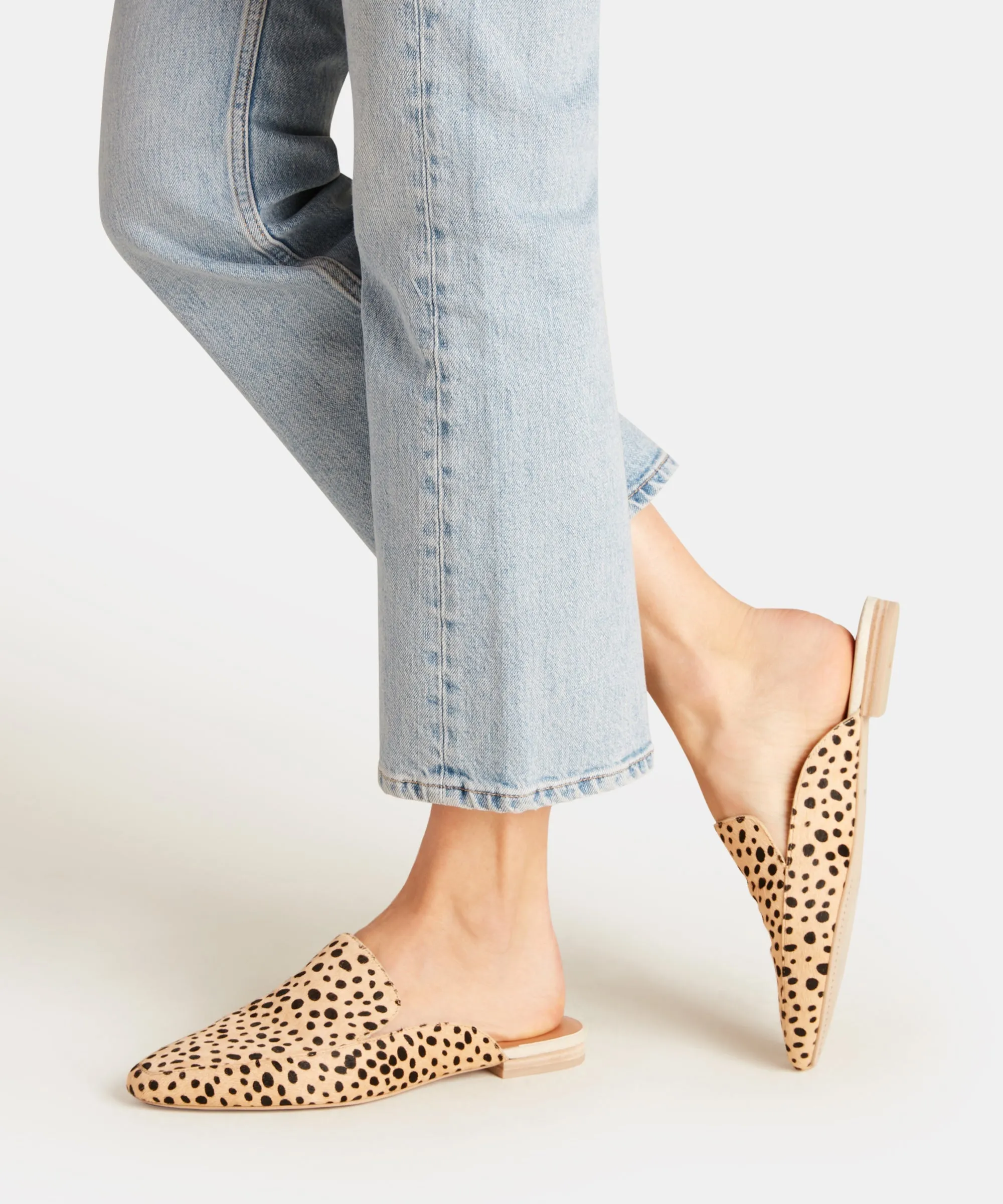 HALEE FLATS IN LEOPARD CALF HAIR - re:vita