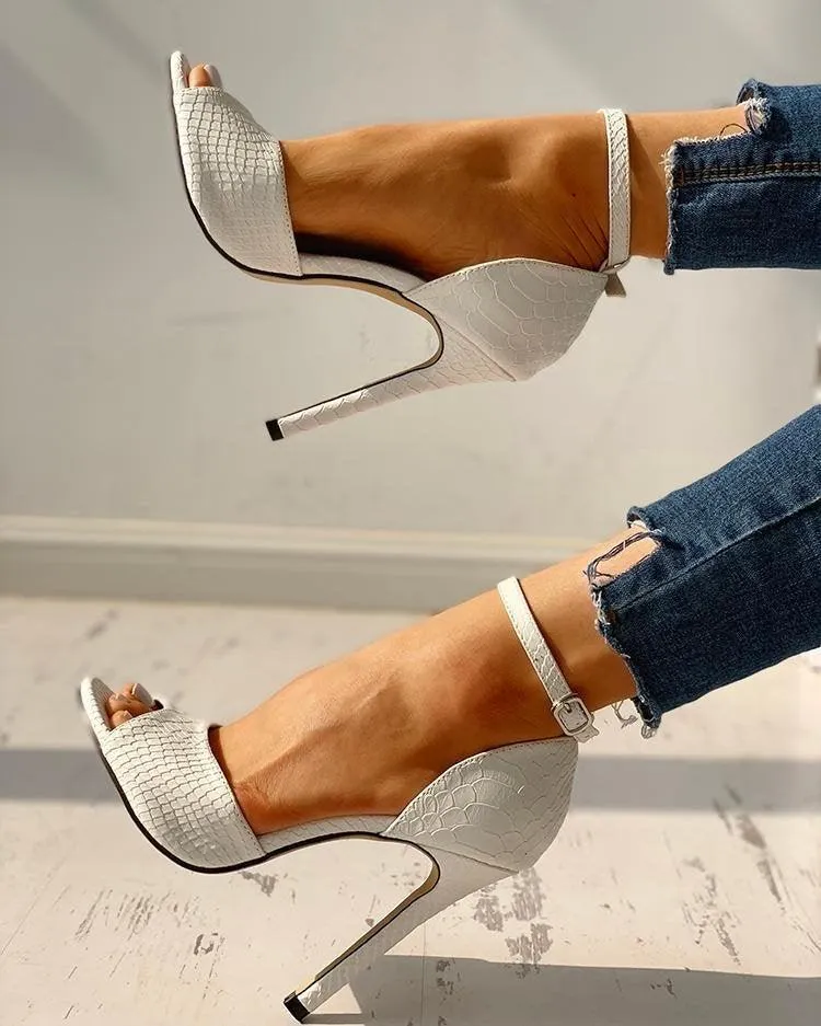 High Heel Ankle Strap Sandals