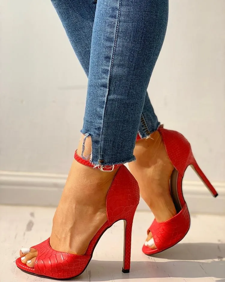 High Heel Ankle Strap Sandals