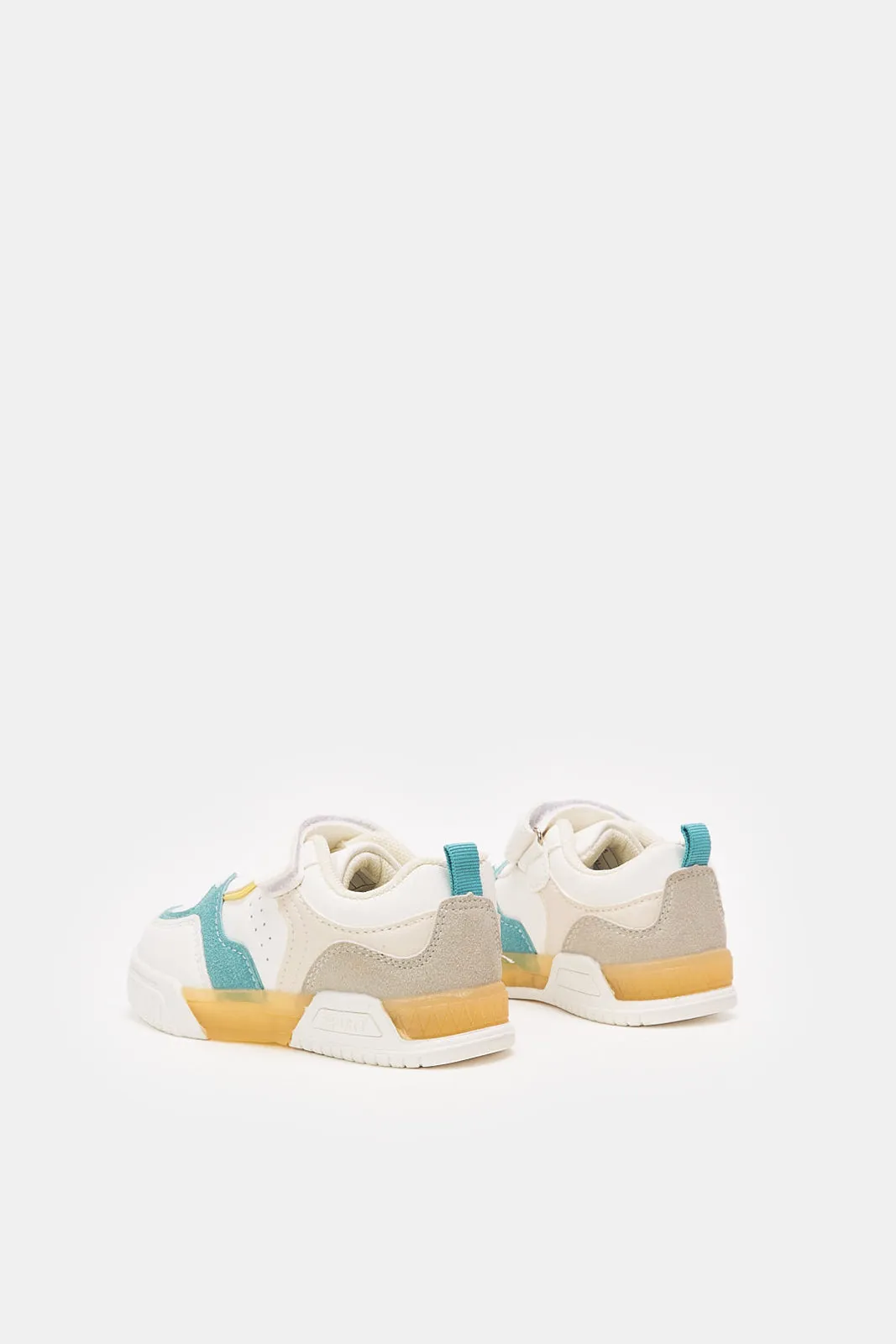 Infant Boys Cream Velcro Sneaker