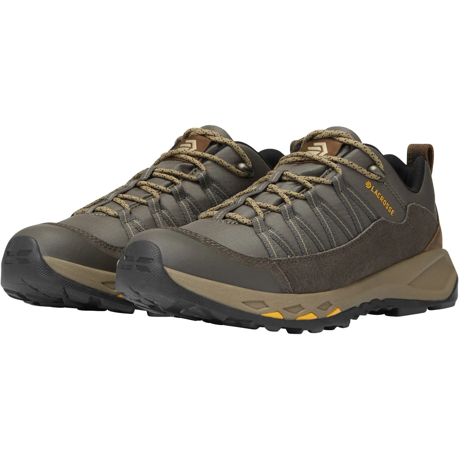 Lacrosse Mens San Juan Dark Olive Leather Hiking Shoes