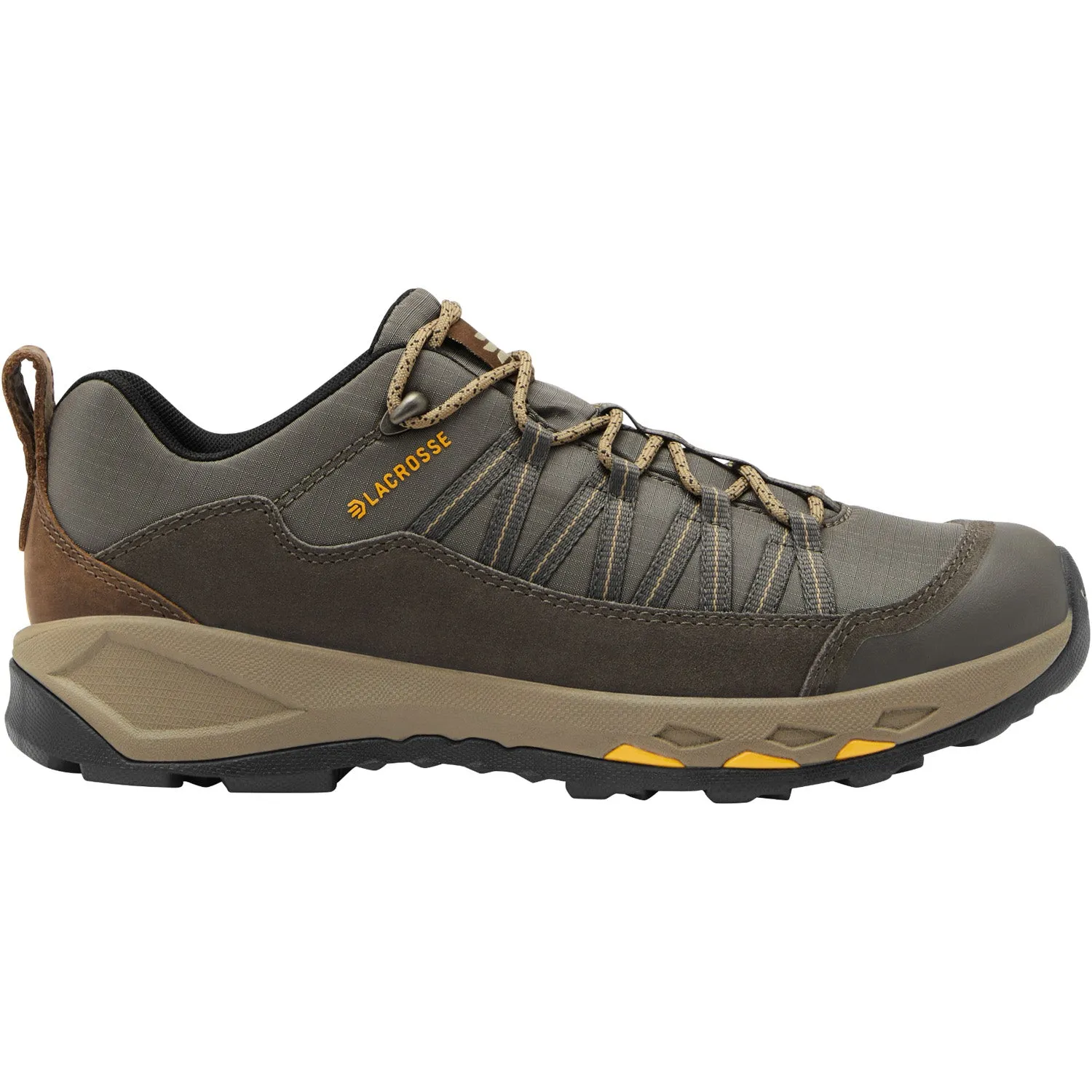 Lacrosse Mens San Juan Dark Olive Leather Hiking Shoes