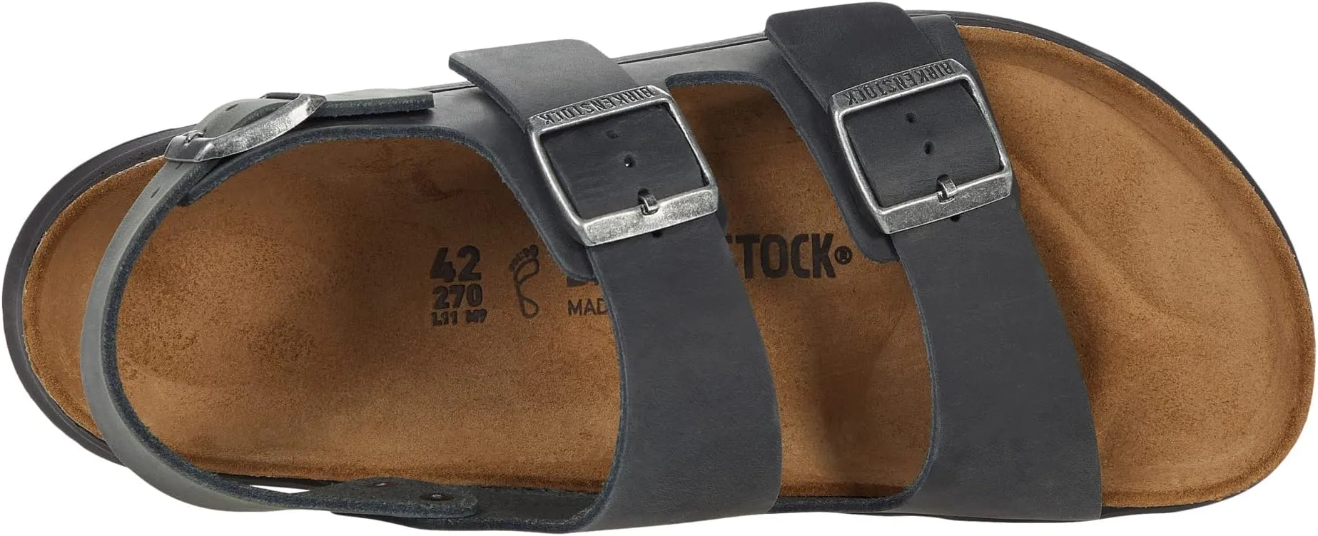 Milano Rugged Sandals (Men) Birkenstock in Black Oiled Leather