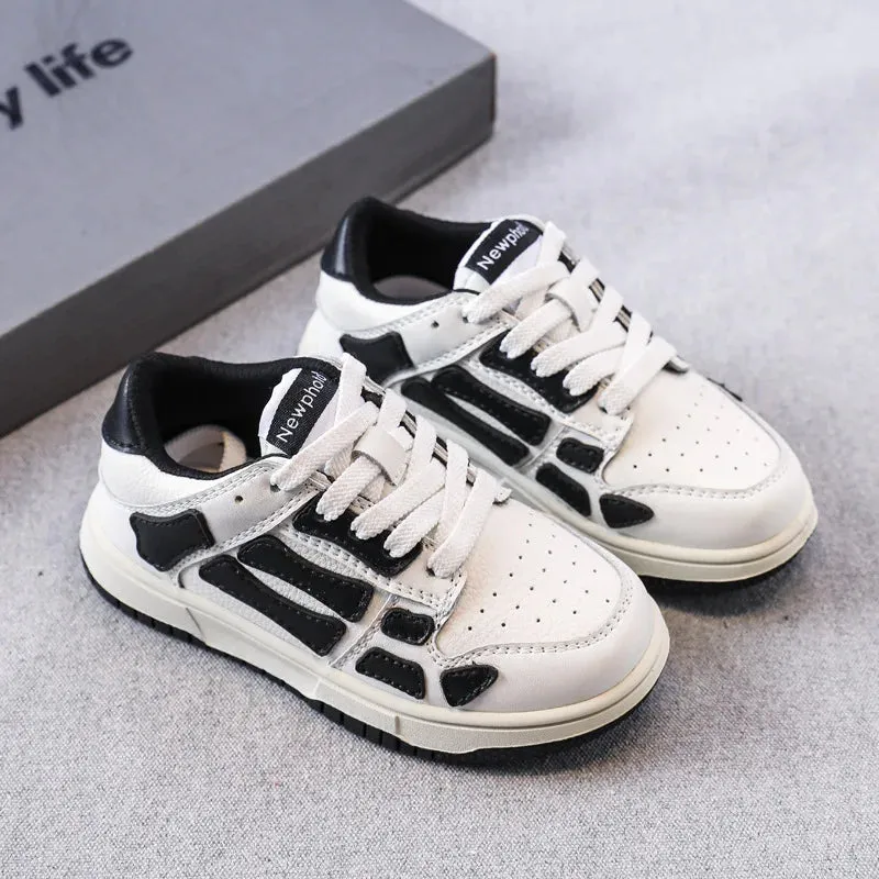 MOF Kids skeleton leather sneakers