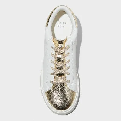 New - Women's Maddison Sneakers - A New Day Gold 9.5