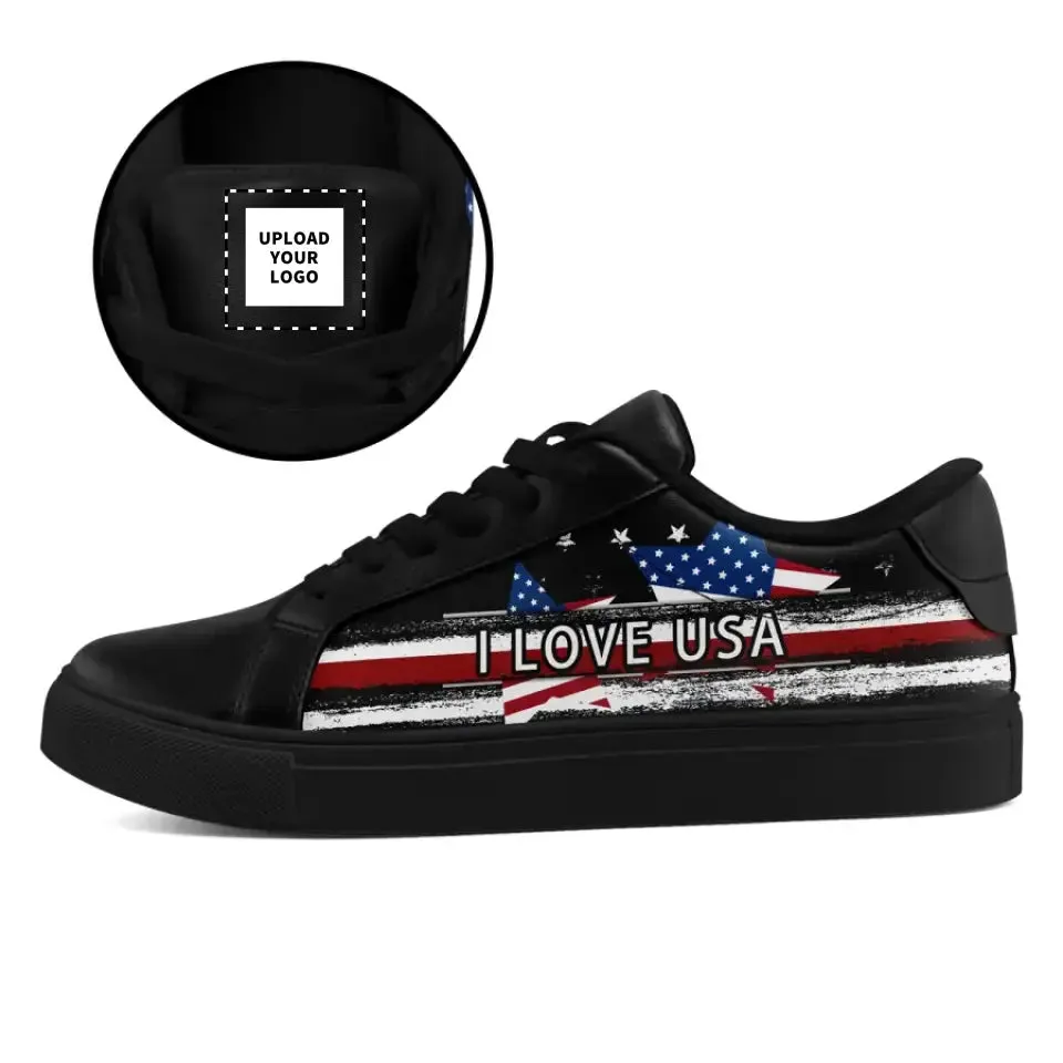 Personalized 4th of July Sneakers, Custom Love Pet Shoes for Independence Day, Cool Flag Shoes,