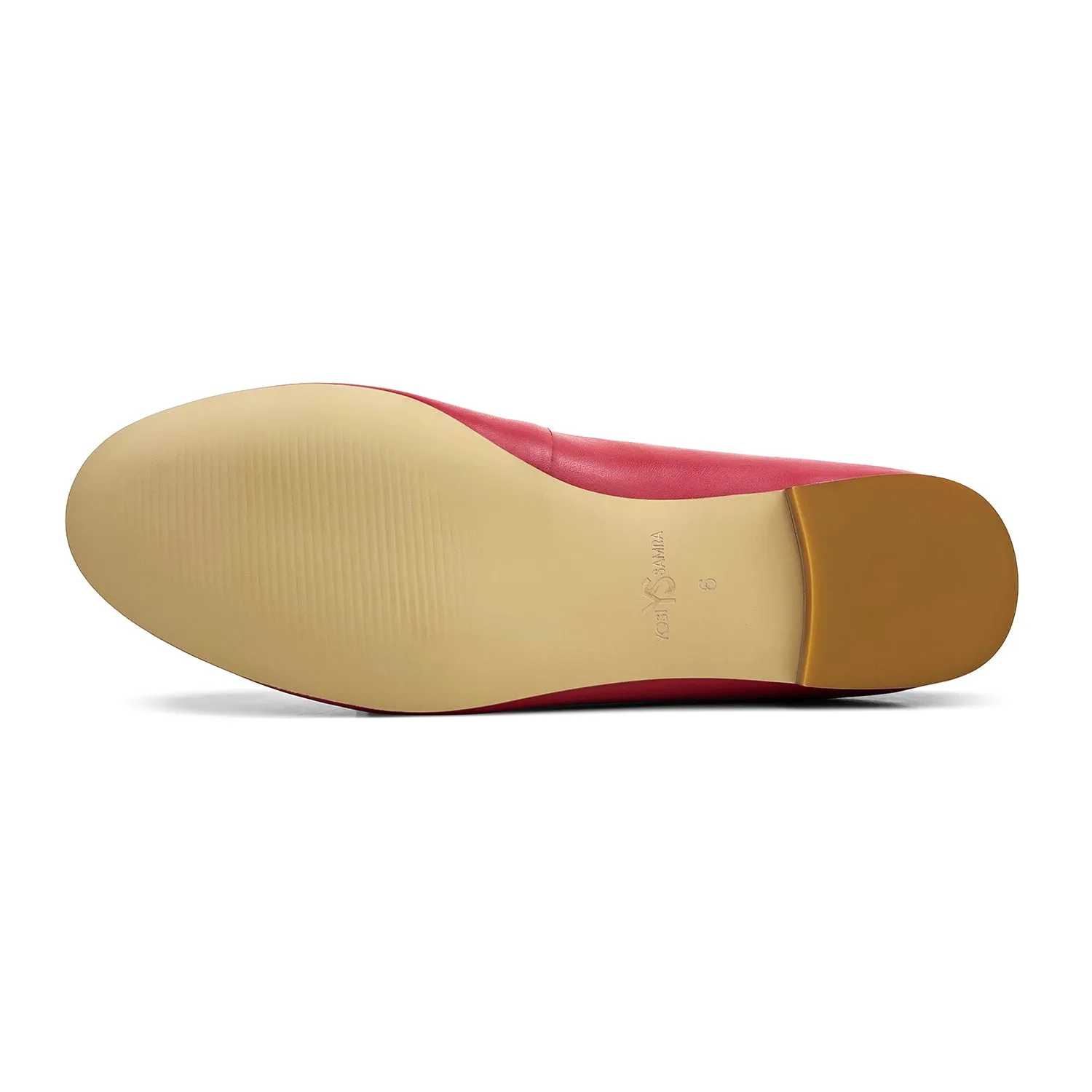 Sadie Ballet Flat in Red Leather