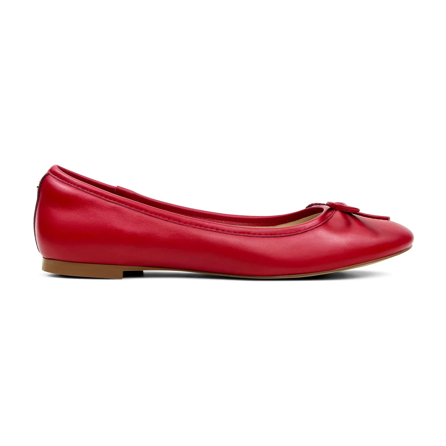 Sadie Ballet Flat in Red Leather