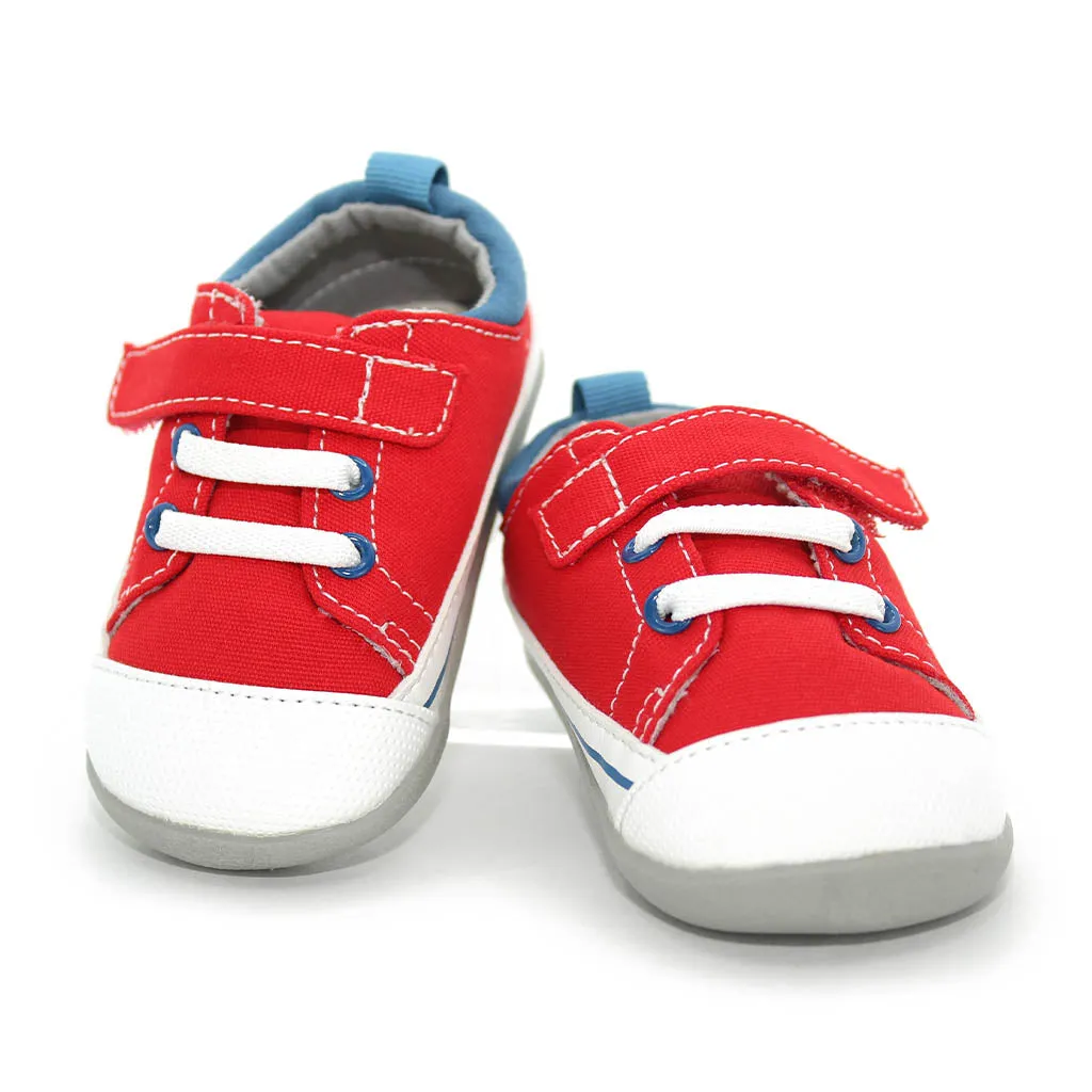 See Kai Run Stevie II Sneakers Red/Blue Infants Walkers Boys - Kids Shoes