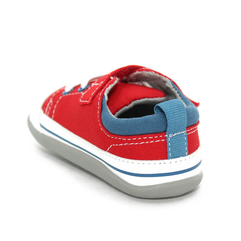 See Kai Run Stevie II Sneakers Red/Blue Infants Walkers Boys - Kids Shoes