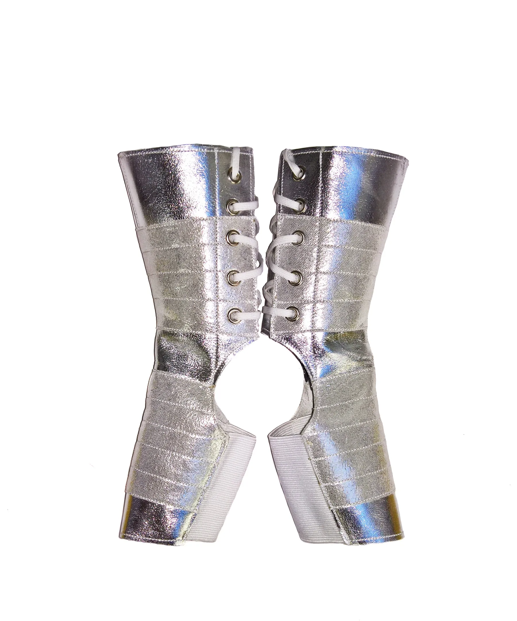 Short Silver "CINDERELLA" Aerial Boots