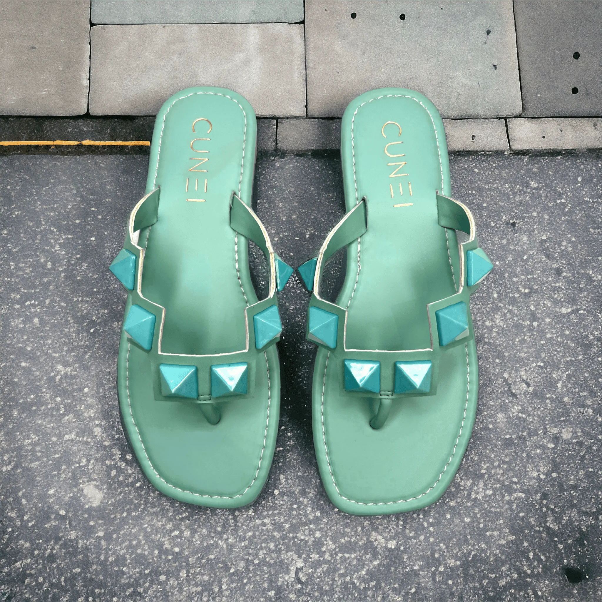 Teal Stud Flats