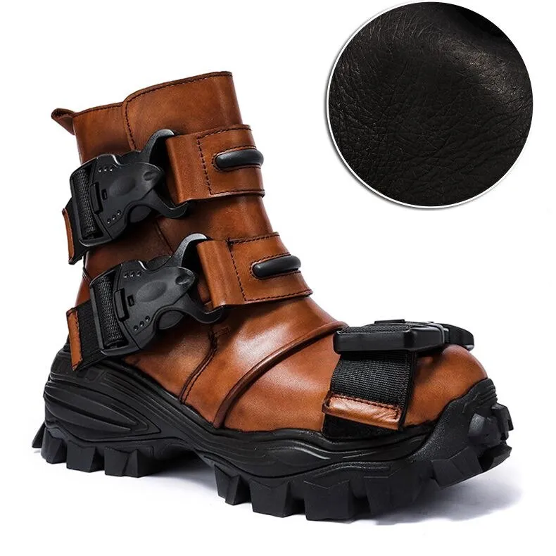 TEEK - Italian Desert Triple Buckle Boots