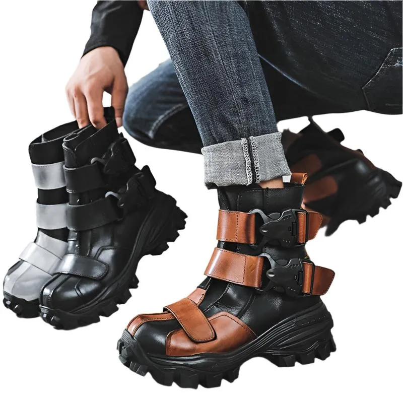 TEEK - Italian Vel Buckle Strap Motorcycle Boots