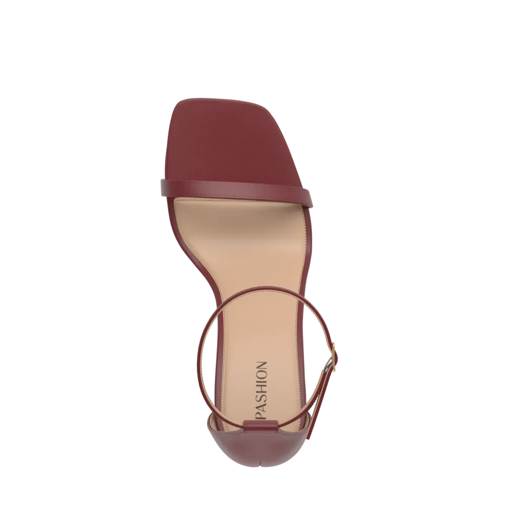 The Gigi - Merlot Leather 3 Block