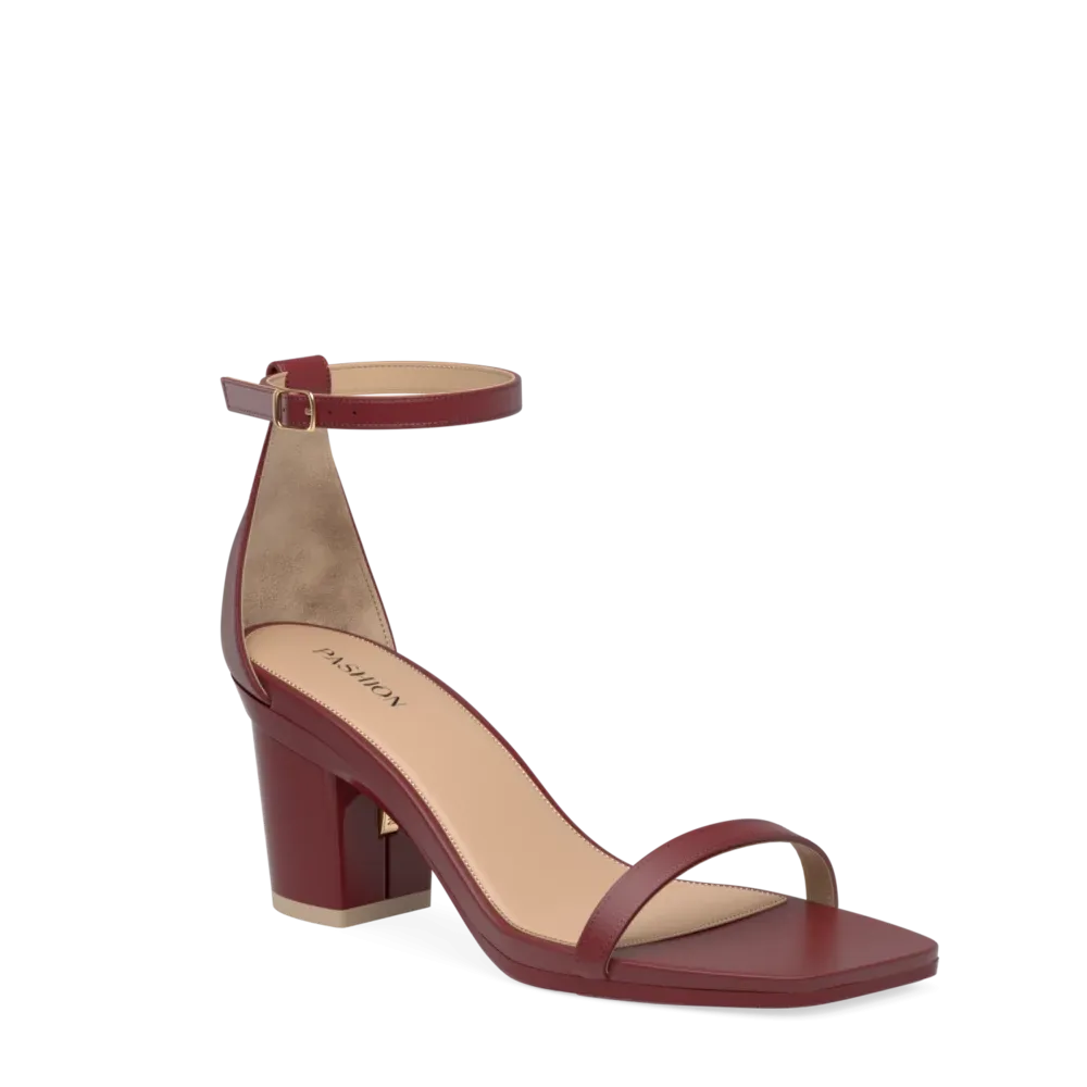 The Gigi - Merlot Leather 3 Block