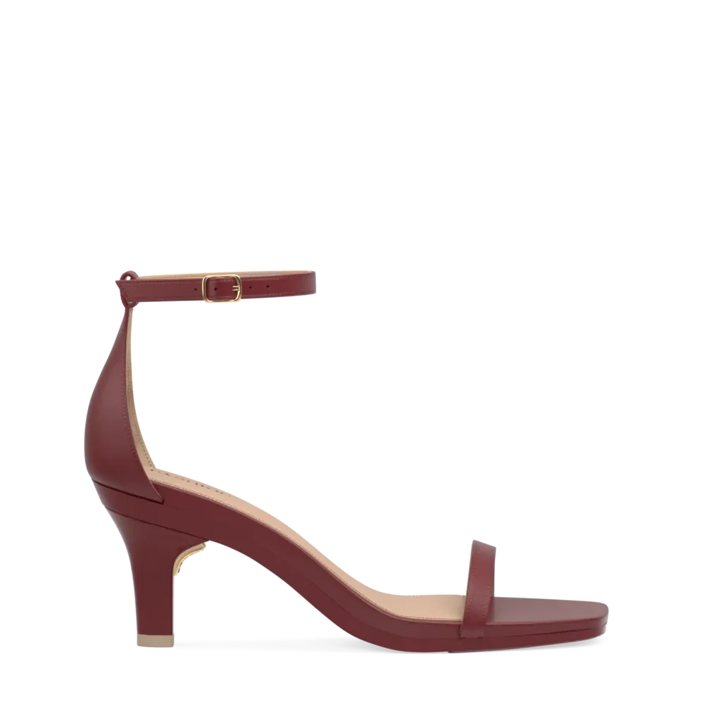 The Gigi - Merlot Leather 3 Stiletto