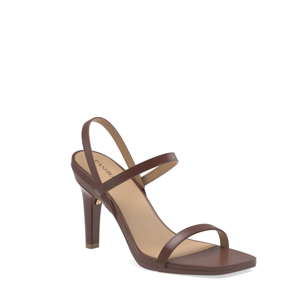 The Slingback Miranda - Walnut   Stiletto Heel Kit 4 Walnut-FINAL SALE