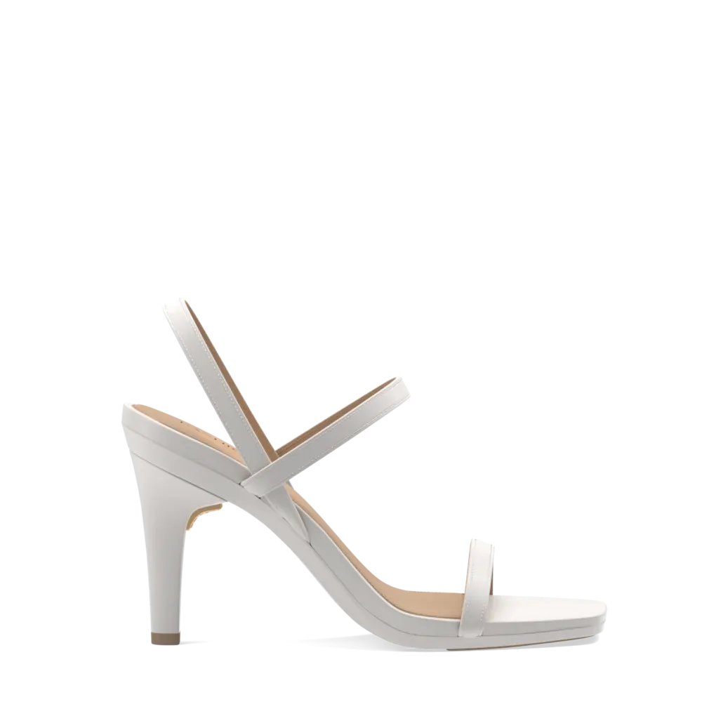 The Slingback Miranda - White   Stiletto Heel Kit 4 White-FINAL SALE