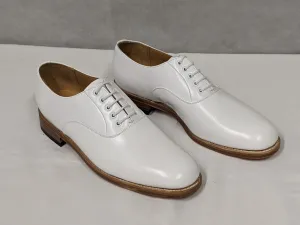 White Leather Parade Shoes Naval Dress Uniform British Royal Navy