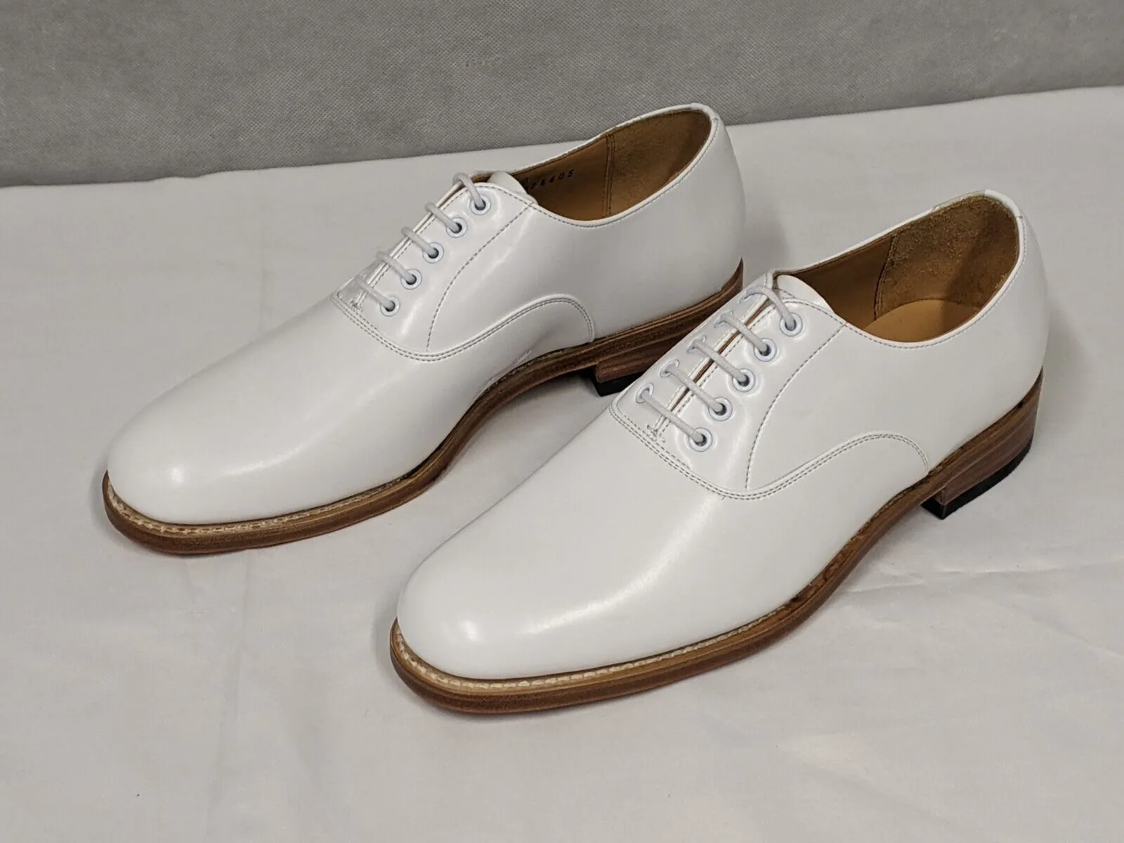 White Leather Parade Shoes Naval Dress Uniform British Royal Navy